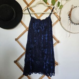 90s Made In USA Blue Shimmer BYER TOO! Dress